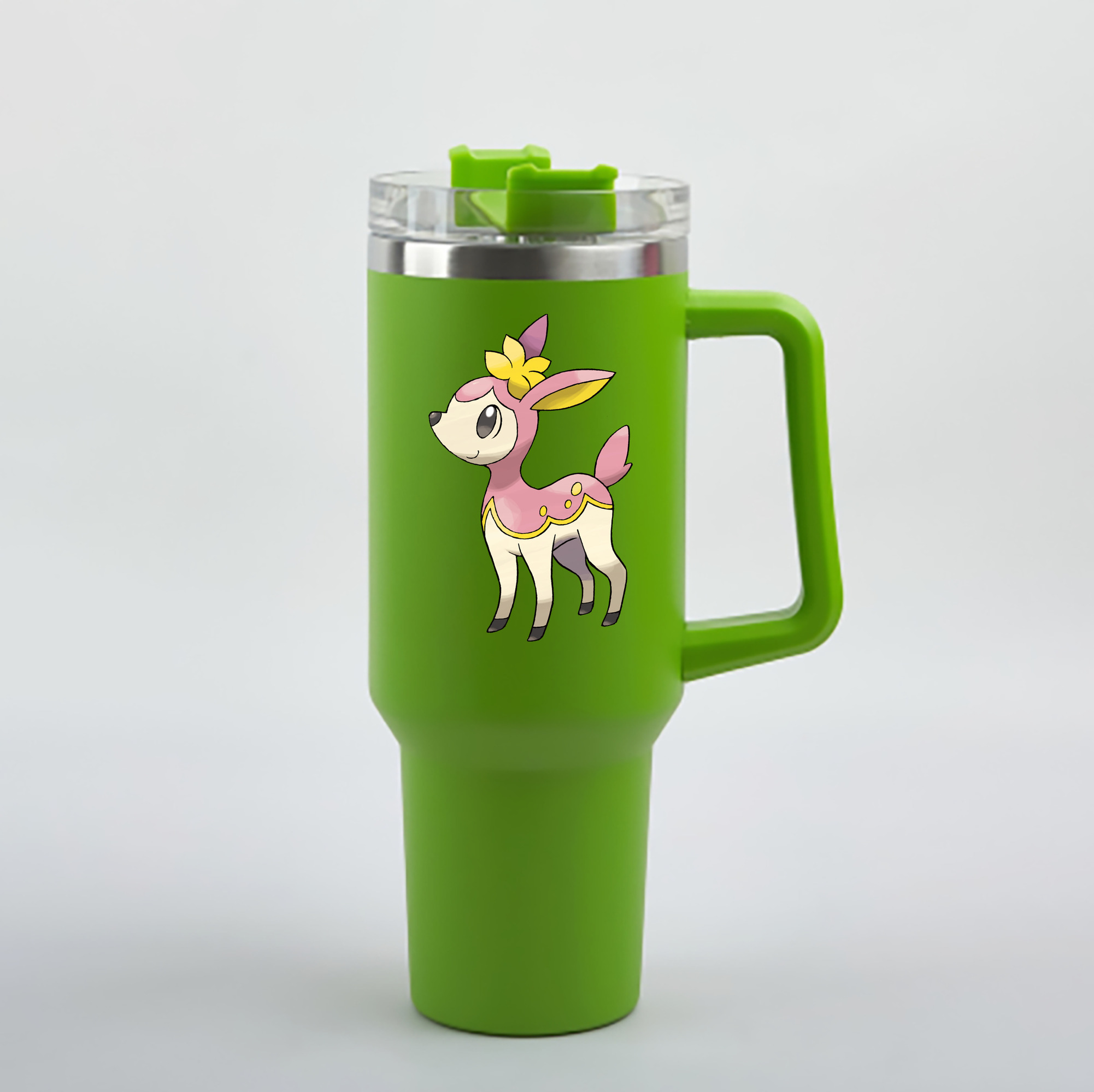 （画像用） ポケットモンスター Pokémon 1200mL車用タンブラー - クリスタルステッカー（プラスチックストロー付き）